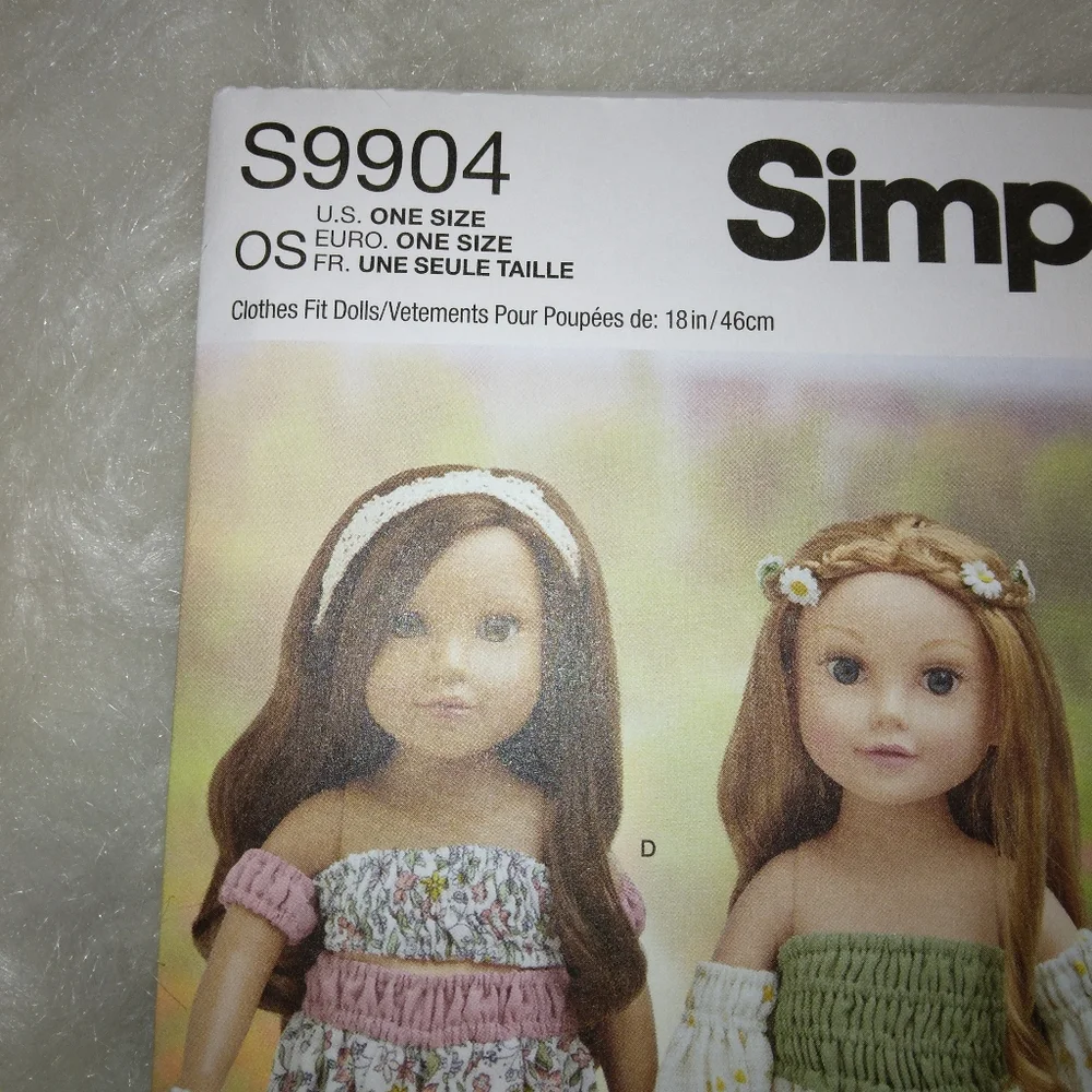SIMPLICITY S9904 Doll Clothes By Carla Reiss Fit American Girl Doll & 18